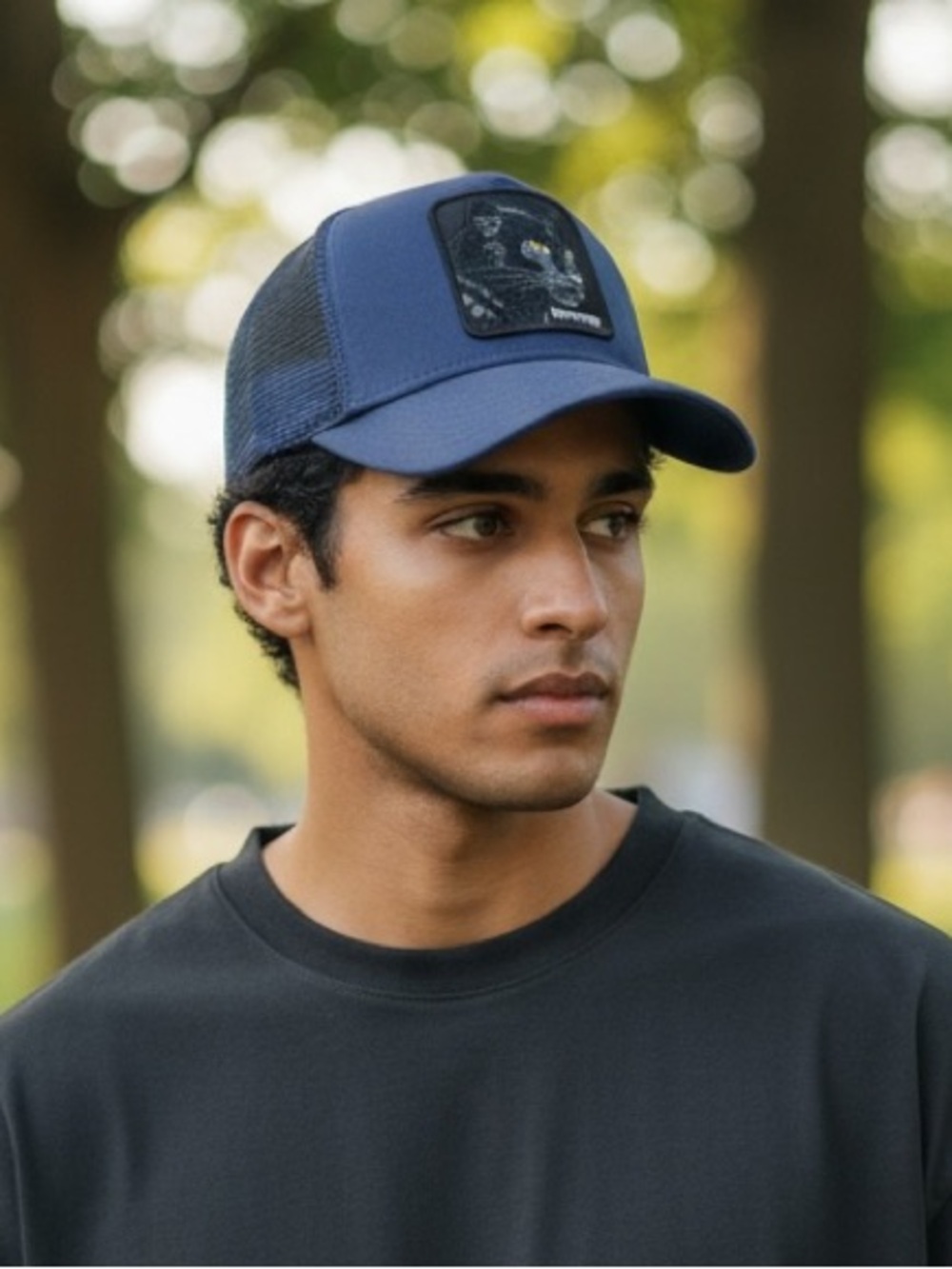 Goorin Bros The Farm Black Panther Navy Trucker Hat NWT 101-1663